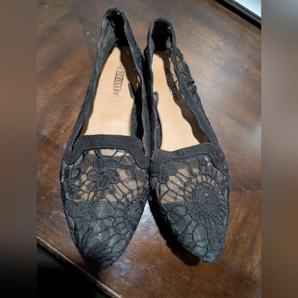 Seychelles Black Lace Women's Shoes